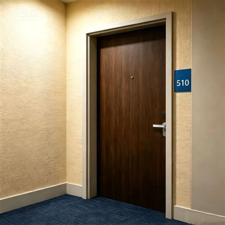 Wood veneer hotel door Wood veneer hotel door